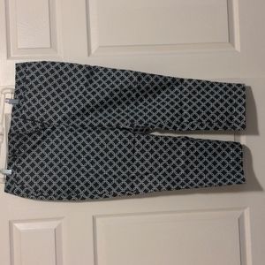 Black and Blue Geometric Pants